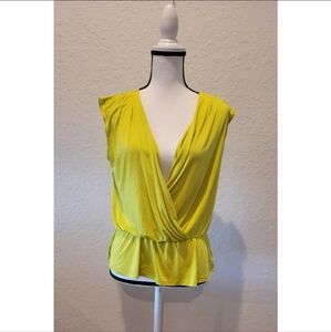 Yellow Green Peplum Top